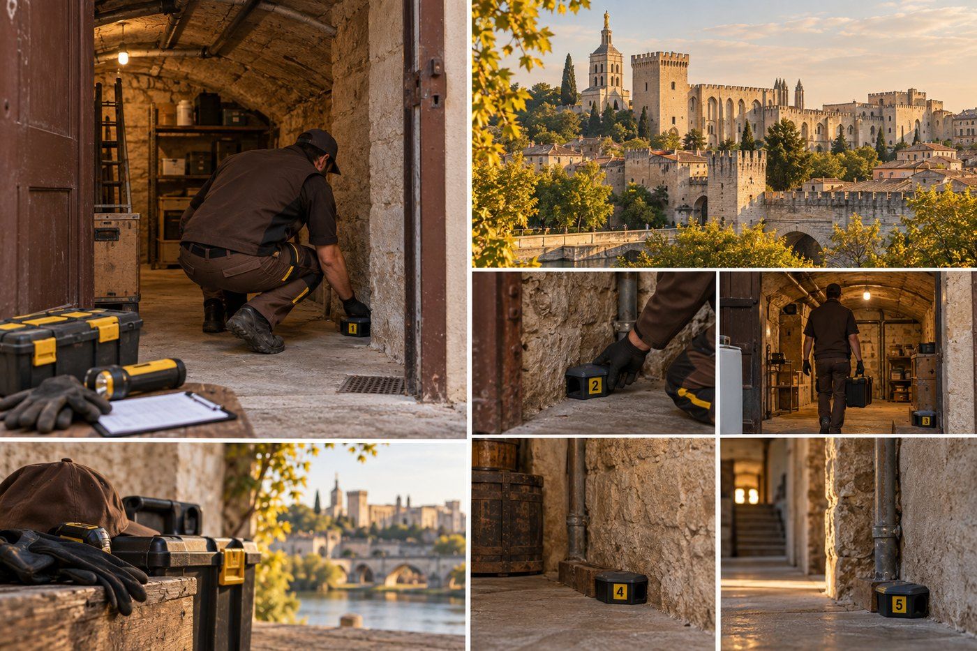 Déroulement d'une dératisation à Avignon